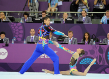 İlk Avropa Oyunları çərçivəsində gimnastika üzrə yarışların növbəti mərhələsi davam edir. Bakı, Azərbaycan, 17 iyun 2015